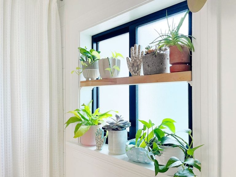 Easy DIY Window Plant Shelf