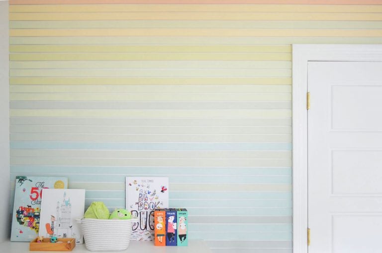 DIYing A Colorful Wood Wall Treatment